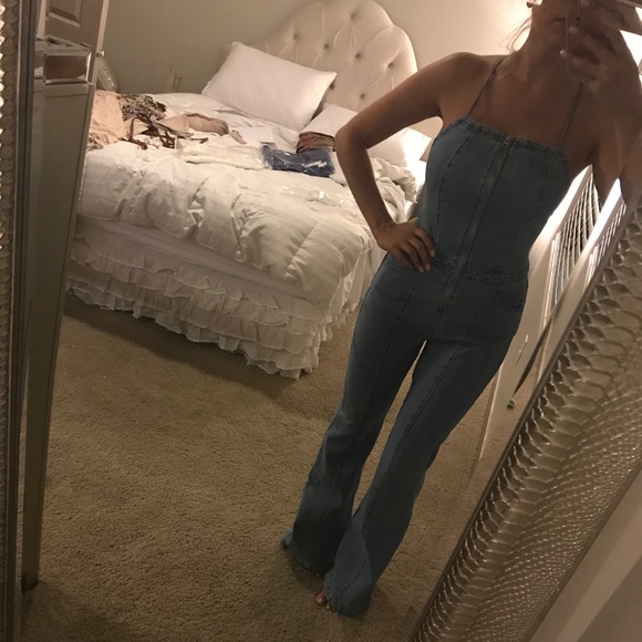 Jetset Diaries Stevie Denim Overall Jumpsuit Jean TJD Revolve - Picture 8 of 10